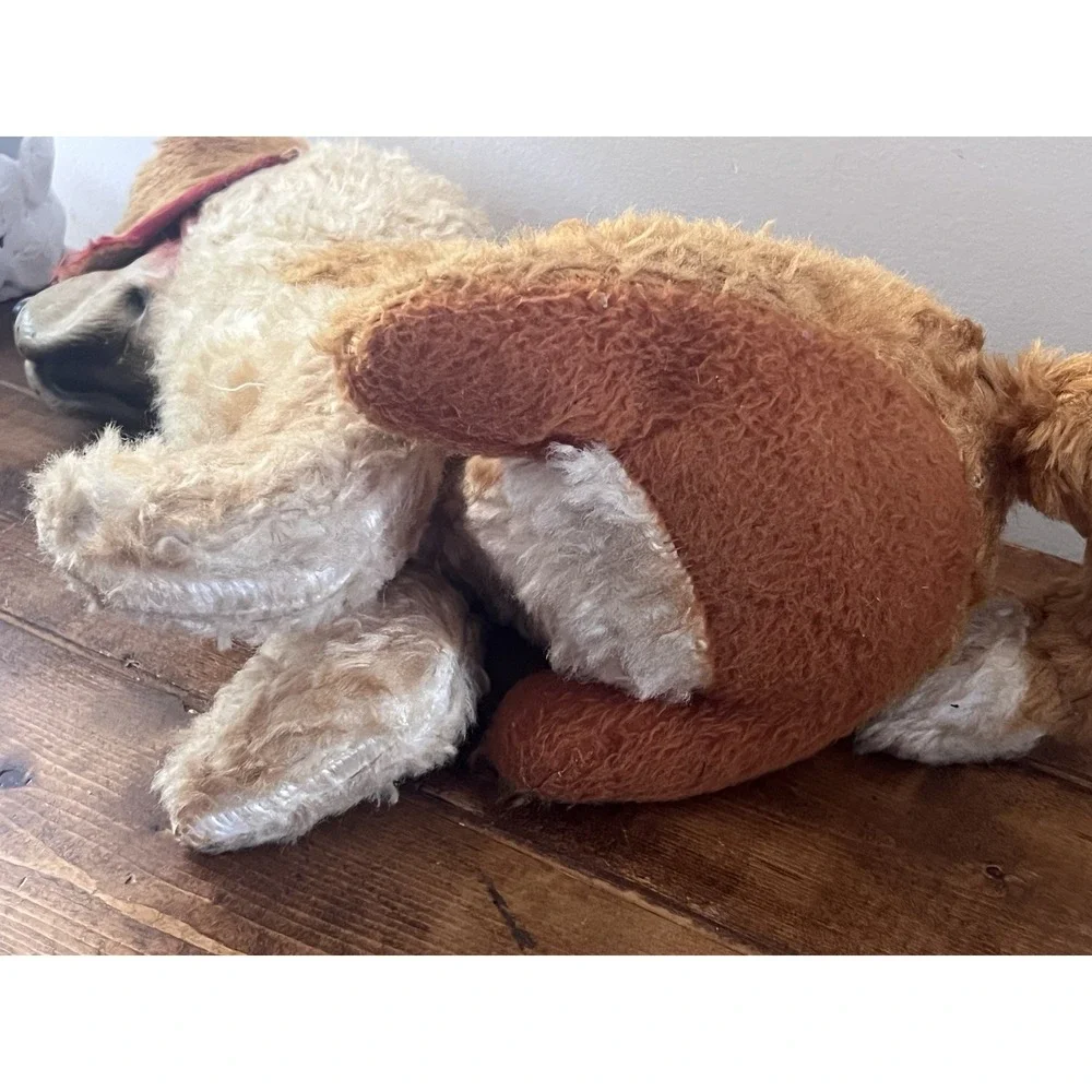 Novelty MY Toy Vintage Plush Rubber Face Basset Hound Dog,  Rushton Realistic
